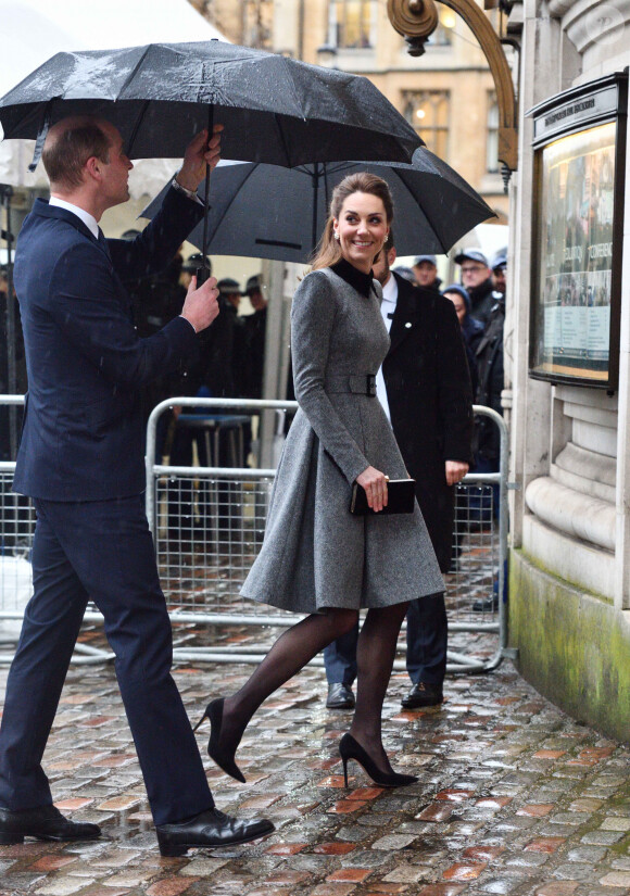 Le prince William et Catherine Kate Middleton, duc et duchesse de Cambridge assistent à la cérémonie de mémoire du 75ème anniversaire de la libération du camp Auschwitz à Londres le 27 janvier 2020.