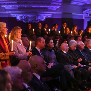 Le prince William, duc de Cambridge et Kate Catherine Middleton, duchesse de Cambridge - Cérémonie de commémorations pour le 75ème anniversaire de la libération du camp de Auschwitz au Central Hall Westminster à Londres. Le 27 janvier 2020