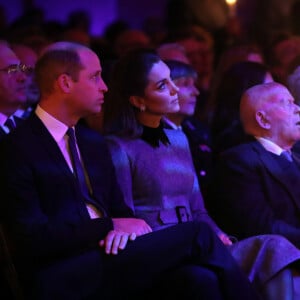 Le prince William, duc de Cambridge et Kate Catherine Middleton, duchesse de Cambridge - Cérémonie de commémorations pour le 75ème anniversaire de la libération du camp de Auschwitz au Central Hall Westminster à Londres. Le 27 janvier 2020