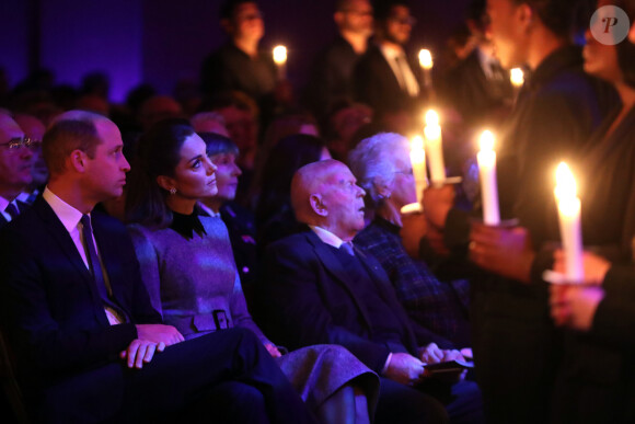 Le prince William, duc de Cambridge et Kate Catherine Middleton, duchesse de Cambridge - Cérémonie de commémorations pour le 75ème anniversaire de la libération du camp de Auschwitz au Central Hall Westminster à Londres. Le 27 janvier 2020