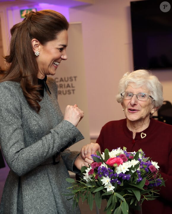 Kate Catherine Middleton, duchesse de Cambridge - Cérémonie de commémorations pour le 75ème anniversaire de la libération du camp de Auschwitz au Central Hall Westminster à Londres. Le 27 janvier 2020