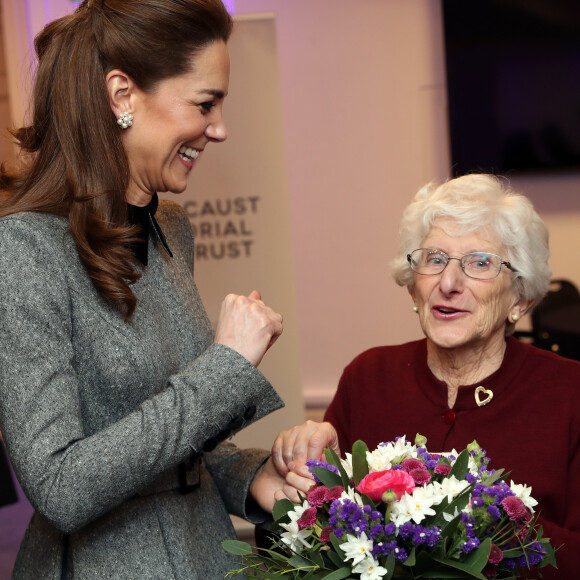 Kate Catherine Middleton, duchesse de Cambridge - Cérémonie de commémorations pour le 75ème anniversaire de la libération du camp de Auschwitz au Central Hall Westminster à Londres. Le 27 janvier 2020