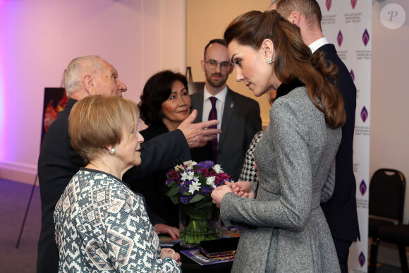 Kate Catherine Middleton, duchesse de Cambridge - Cérémonie de commémorations pour le 75ème anniversaire de la libération du camp de Auschwitz au Central Hall Westminster à Londres. Le 27 janvier 2020