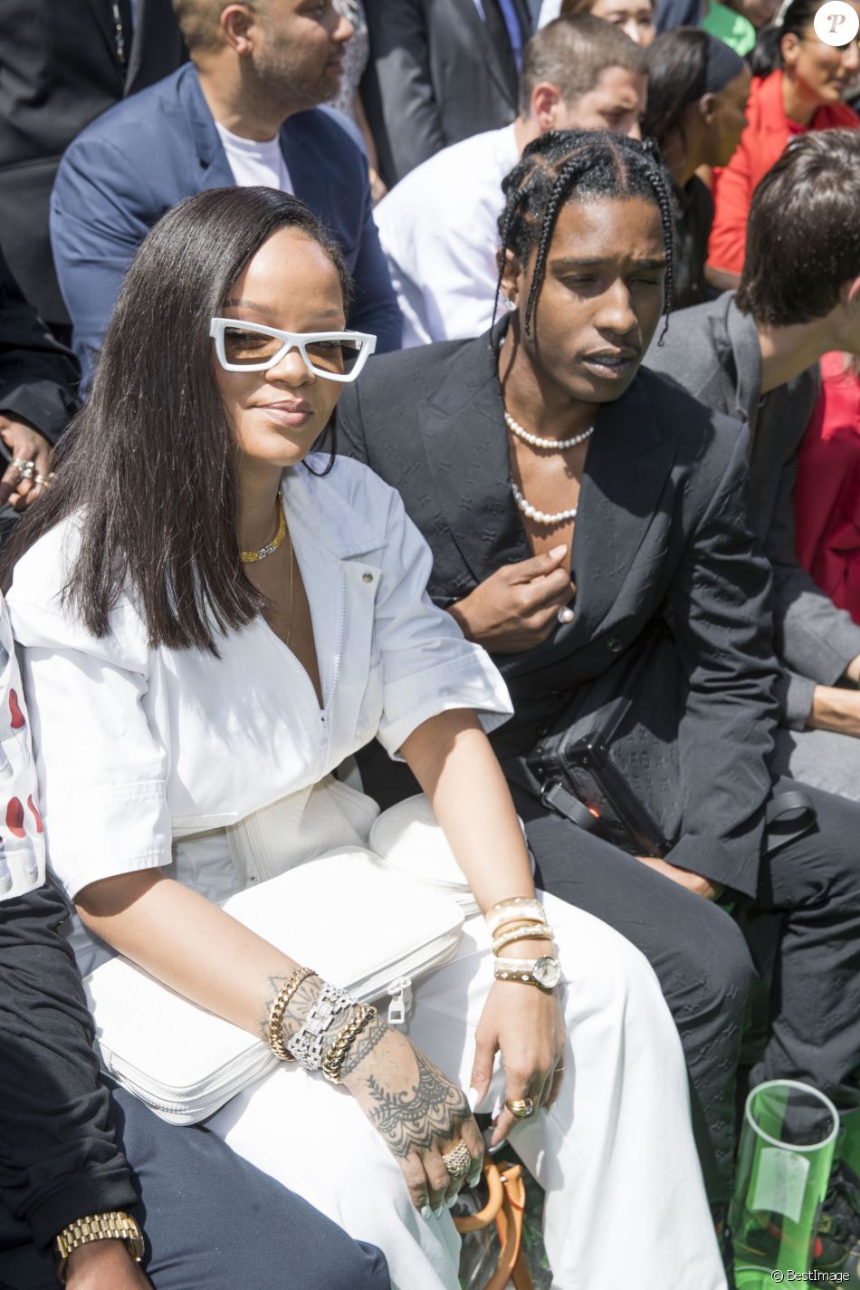 Rihanna et ASAP Rocky - People au défilé de mode Homme ...