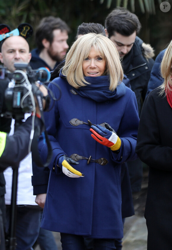 La Première Dame Brigitte Macron, présidente de la Fondation Hôpitaux de Paris – Hôpitaux de France - Disneyland Paris a accueilli 300 enfants hospitalisés avec la Fondation Hôpitaux de Paris – Hôpitaux de France à Marne-la-Vallée, France, le 29 janvier 2020. © Dominique Jacovides/Bestimage