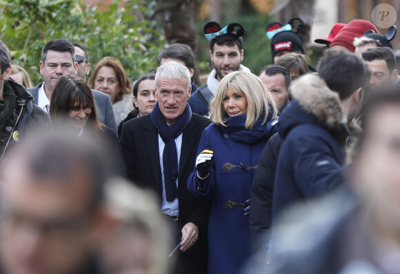 Didier Deschamps, parrain de l'Opération Pièces Jaunes 2020 et la Première Dame Brigitte Macron, présidente de la Fondation Hôpitaux de Paris – Hôpitaux de France - Disneyland Paris a accueilli 300 enfants hospitalisés avec la Fondation Hôpitaux de Paris – Hôpitaux de France à Marne-la-Vallée, France, le 29 janvier 2020. © Dominique Jacovides/Bestimage