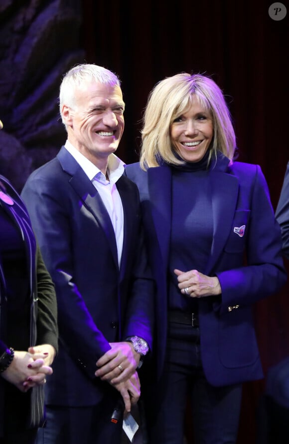 Didier Deschamps, parrain de l'Opération Pièces Jaunes 2020 et la Première Dame Brigitte Macron, présidente de la Fondation Hôpitaux de Paris – Hôpitaux de France - Disneyland Paris a accueilli 300 enfants hospitalisés avec la Fondation Hôpitaux de Paris – Hôpitaux de France à Marne-la-Vallée, France, le 29 janvier 2020. © Dominique Jacovides/Bestimage