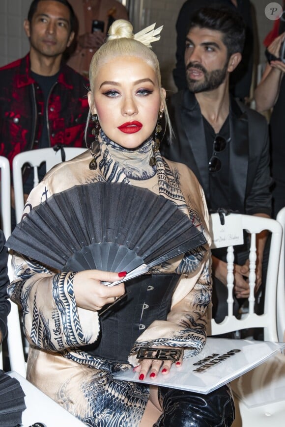 Christina Aguilera au défilé de mode Haute-Couture automne-hiver 2019/2020 "Jean Paul Gaultier" à Paris. Le 3 juillet 2019 © Olivier Borde / Bestimage