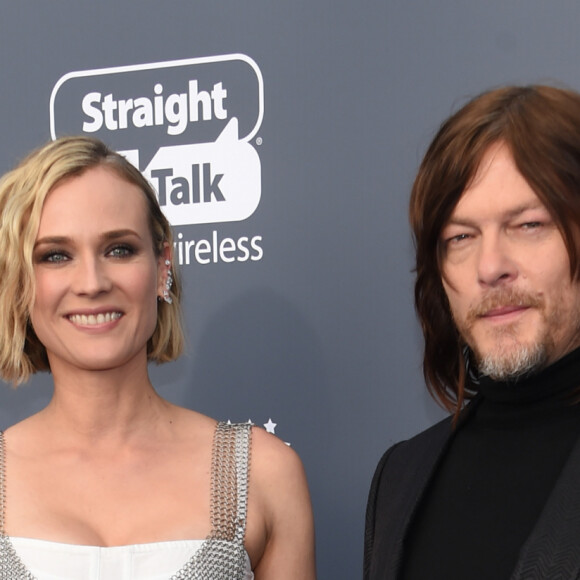 Diane Kruger et son compagnon Norman Reedus lors des "23ème Critics Choice Awards" au Barker Hangar à Los Angeles, le 11 janvier 2018. © Chris Delmas/Bestimage