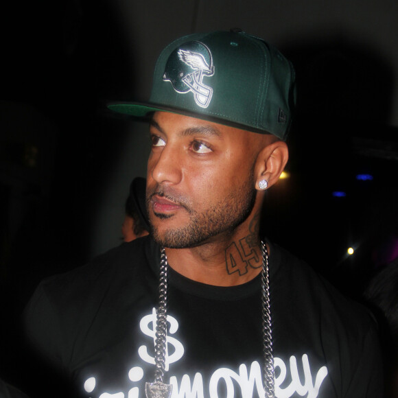 Booba arrive au Palais Maillot a Paris pour un After Show apres son concert au Zenith, le 13 avril 2013.