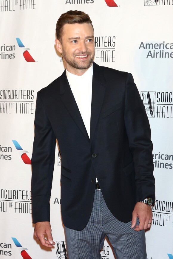 Justin Timberlake - Les célébrités assistent à la 50e cérémonie des "Songwriters Hall of Fame" à New York, le 13 juin 2019.