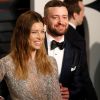 Justin Timberlake et Jessica Biel assistent à la soirée "Vanity Fair Oscar Party", au Wallis Annenberg Center for the Performing Arts de Los Angeles. Le 28 février 2016. @Hubert Boesl/DPA/ABACAPRESS.COM