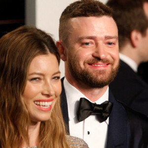 Justin Timberlake et Jessica Biel assistent à la soirée "Vanity Fair Oscar Party", au Wallis Annenberg Center for the Performing Arts de Los Angeles. Le 28 février 2016. @Hubert Boesl/DPA/ABACAPRESS.COM