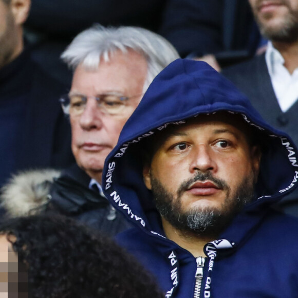 Vitaa et son mari Hicham Bendaoud dans les tribunes du match de Ligue 1 Conforama PSG 5-0 Montpellier au Parc des Princes à Paris le 1 février 2020 © Gwendoline Le Goff / Panoramic / Bestimage
