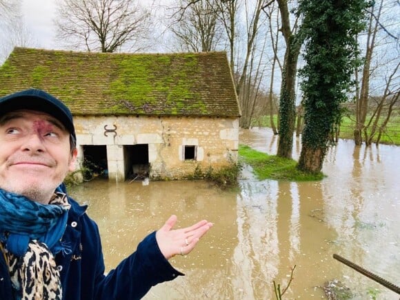 La maison de Jean-Luc Reichmann inondée. Février 2020.