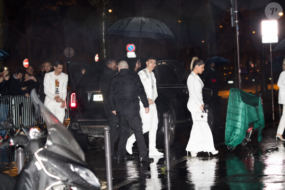 Angel Di Maria, Leandro Paredes et sa femme Camila Victoria Galante - Soirée d'anniversaire de Neymar Jr. "Nuit Blanche" à la discothèque le Yoyo à Paris, France, le 2 février 2020.