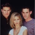  Sarah Michelle Gellar, David Boreanaz et Nicholas Brendon - Le casting de "Buffy contre les vampires" en 1998. 