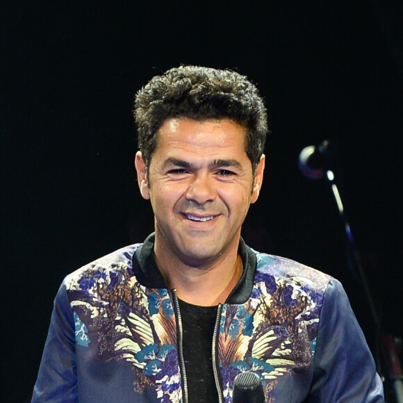 Jamel Debbouze, parrain de la manifestation, lors de la finale de l'Euro de l'impro culture et diversité au théâtre le Comédia à Paris le 10 juillet 2016.