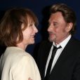 Nathalie Baye et Johnny Hallyday - Avant-première de 'Salaud on t'aime' à l'UGC Normandie sur les Champs-Elysées à Paris le 31 mars 2014