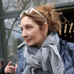 Corinne Masiero - Personnalités au studio Gabriel pour l'enregistrement de l'émission Vivement Dimanche à Paris le 20 février 2019.