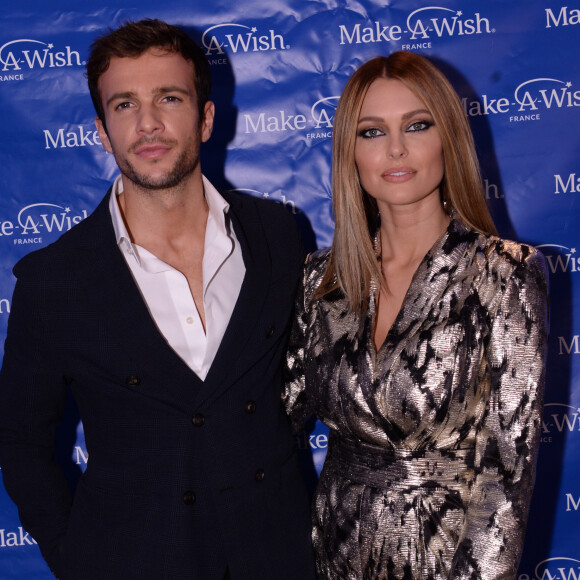 Exclusif - Caroline Receveur et son compagnon Hugo Philip - Les célébrités assistent au dîner de gala de l'association "Make a wish" au Pavillon Potel et Chabot à Paris. Le 9 décembre 2019 © Rachid Bellak / Bestimage