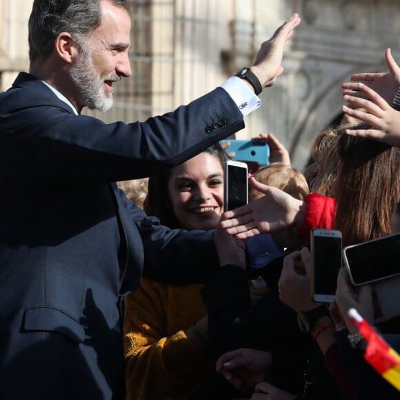 Le roi Felipe VI d'Espagne à son arrivée dans la municipalité de Écija. Le 6 février 2020  King Felipe attend the meeting with the municipal corporation of Ecija, 06 February 202006/02/2020 - Ecija