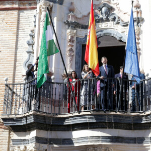 Le roi Felipe VI et la reine Letizia d'Espagne à leur arrivée dans la municipalité de Écija. Le 6 février 2020  His majesties King Felipe and Queen Letizia attend the meeting with the municipal corporation of Ecija, 06 February 202006/02/2020 - Ecija