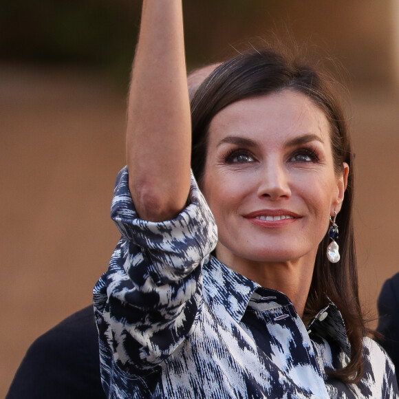 La reine Letizia d'Espagne à son arrivée dans la municipalité de Écija. Le 6 février 2020  Queen Letizia attend the meeting with the municipal corporation of Ecija, 06 February 202006/02/2020 - Ecija