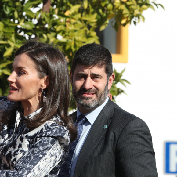 La reine Letizia d'Espagne à son arrivée dans la municipalité de Écija. Le 6 février 2020  His majesties King Felipe and Queen Letizia attend the meeting with the municipal corporation of Ecija, 06 February 202006/02/2020 - Ecija