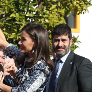 La reine Letizia d'Espagne à son arrivée dans la municipalité de Écija. Le 6 février 2020  His majesties King Felipe and Queen Letizia attend the meeting with the municipal corporation of Ecija, 06 February 202006/02/2020 - Ecija