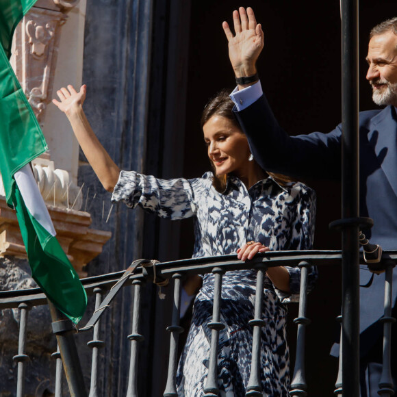 La reine Letizia d'Espagne et le roi Felipe VI sont en visite à Écija en Andalousie le 6 février 2020.  King Felipe, Queen Letizia, Visit to Écija, Andalusia, Spain, February 6th, 2020.06/02/2020 - 