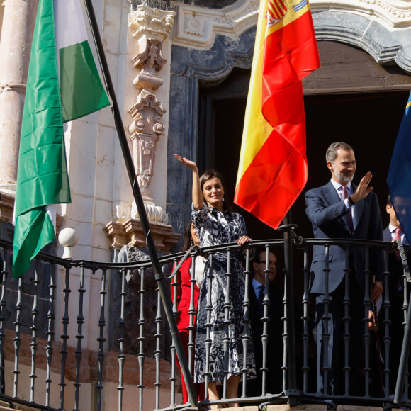 La reine Letizia d'Espagne et le roi Felipe VI sont en visite à Écija en Andalousie le 6 février 2020.  King Felipe, Queen Letizia, Visit to Écija, Andalusia, Spain, February 6th, 2020.06/02/2020 - 