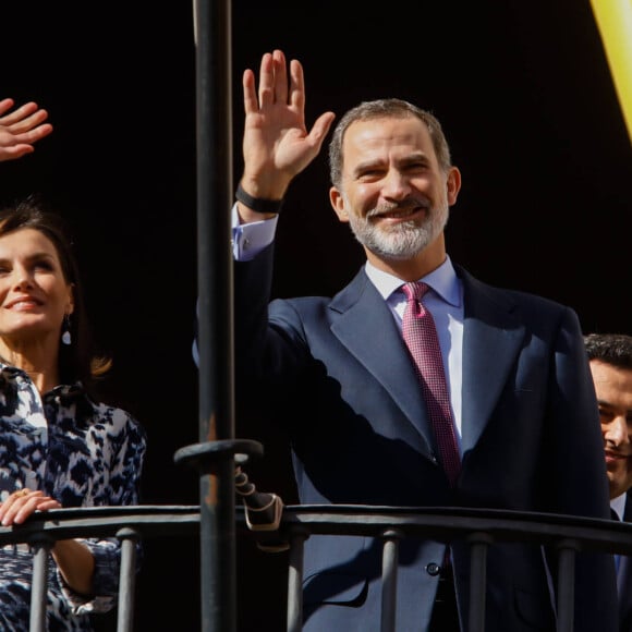 La reine Letizia d'Espagne et le roi Felipe VI sont en visite à Écija en Andalousie le 6 février 2020.  King Felipe, Queen Letizia, Visit to Écija, Andalusia, Spain, February 6th, 2020.06/02/2020 - 