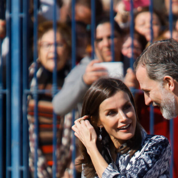 La reine Letizia d'Espagne et le roi Felipe VI sont en visite à Écija en Andalousie le 6 février 2020.  King Felipe, Queen Letizia, Visit to Écija, Andalusia, Spain, February 6th, 2020.06/02/2020 - 
