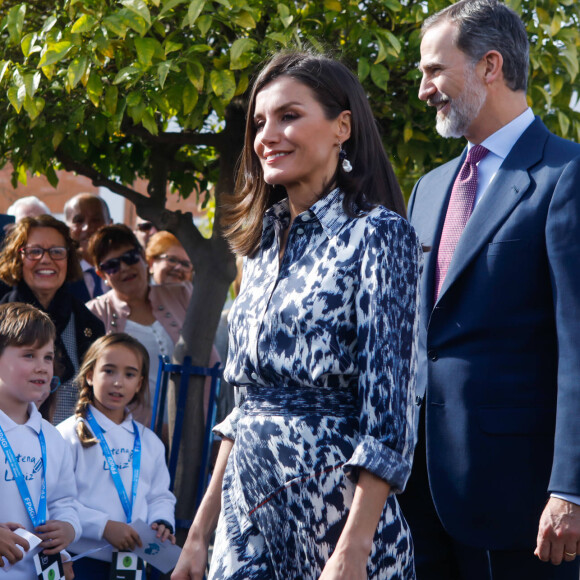 La reine Letizia d'Espagne et le roi Felipe VI sont en visite à Écija en Andalousie le 6 février 2020.  King Felipe, Queen Letizia, Visit to Écija, Andalusia, Spain, February 6th, 2020.06/02/2020 - 