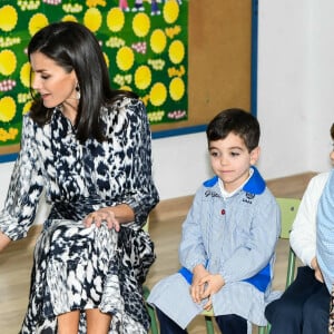 La reine Letizia d'Espagne et le roi Felipe VI sont en visite à Écija en Andalousie le 6 février 2020.  Queen Letizia, Visit to Écija, Andalusia, Spain, February 6th, 2020.06/02/2020 - 