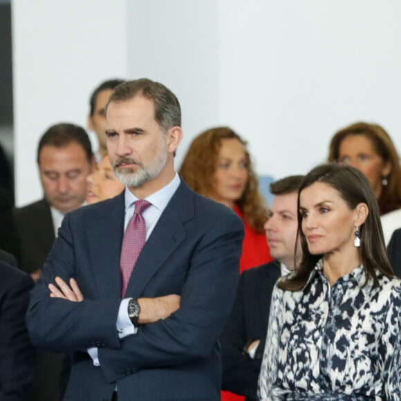 Le roi Felipe VI et la reine Letizia d'Espagne en visite au centre éducatif "Professional Schools Sagrada Familia-Fundacion Pe–aflor" à Ecija. Le 6 février 2020  His majesty King Felipe and Reyna Letizia visit the educational center "Professional Schools Sagrada Familia-Fundacion Pe–aflor, winner of the 2019 school prize of the Princess of Girona Foundation.06/02/2020 - Ecija