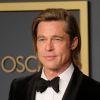 Brad Pitt, lauréat du prix du meilleur acteur dans un second rôle pour "Once Upon a Time... in Hollywood" - Photocall de la Press Room de la 92e cérémonie des Oscars 2019 au Hollywood and Highland à Los Angeles, Californie. Le 9 février 2020.