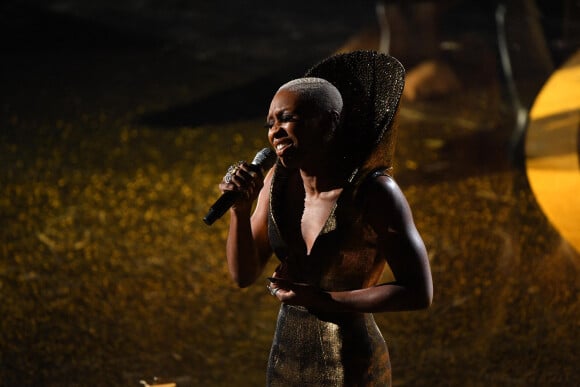 Cynthia Erivo interprète la chanson "Stand Up" extraite de la bande originale du film "Harriet" lors de la 92e édition des Oscars au Dolby Theatre. Hollywood, Los Angeles, le 9 février 2020.