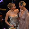 Scarlett Johansson, Brie Larson lors de 92ème cérémonie des Oscars 2020 à Los Angeles, Californie, Etats-Unis, le 9 février 2020.