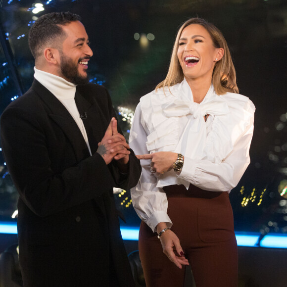 Exclusif - Slimane, Vitaa - Enregistrement de l'émission "Toute la musique qu'on aime", qui sera diffusée le 31 décembre sur TF1, sur la péniche "Crystal II" à Paris. Le 9 décembre 2019 © Cyril Moreau / Bestimage