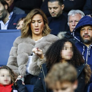 Vitaa et son mari Hicham Bendaoud dans les tribunes du match de Ligue 1 Conforama PSG 5-0 Montpellier au Parc des Princes à Paris le 1 février 2020 © Gwendoline Le Goff / Panoramic / Bestimage