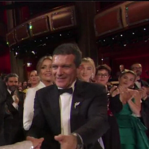 Renée Zellweger et Antonio Banderas assistent à la 92ème cérémonie des Oscars au Dolby Theatre. Los Angeles, le 9 février 2020.