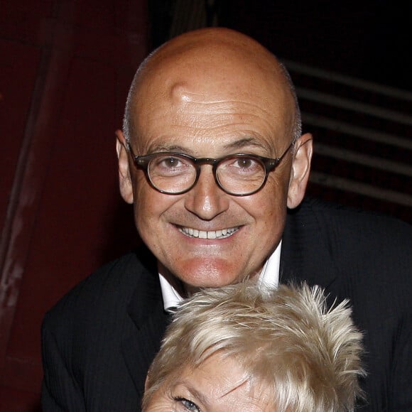 Mimie Mathy et son mari Benoist Gérard, à Paris, le 7 mars 2015.
