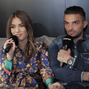 Manon Marsault et Julien Tanti en interview exclusive pour "Purepeople.com", le 12 février 2020.