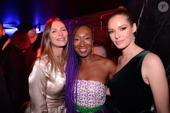 Exclusif - Camille Cerf (Miss France 2015), Nadège Beausson-Diagne, Maëva Coucke (Miss France 2018) - People au club l'Arc à Paris le 17 novembre 2019. © Rachid Bellak/Bestimage 17/11/2019 - Paris