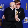 Bernie Taupin, Elton John lors de la Press Room de la 77ème cérémonie annuelle des Golden Globe Awards au Beverly Hilton Hotel à Los Angeles le 5 janvier 2020.