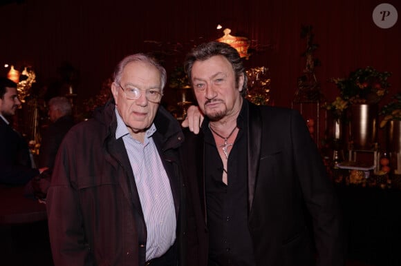 Michel Chevalet, Johnny Richie (sosie de J. Hallyday) - Marcel Campion fête son 80ème anniversaire au cirque d'hiver à Paris le 17 février 2020. © Coadic Guirec - Rachid Bellak/Bestimage