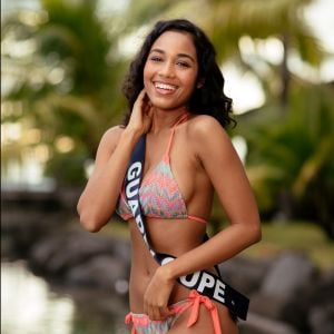 Miss Guadeloupe, Clémence Botino, lors du voyage Miss France 2020, à Tahiti, en novembre 2019.