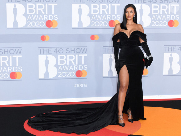 Maya Jama assiste aux BRIT Awards 2020 à l'O2 Arena. Londres, le 18 février 2020.